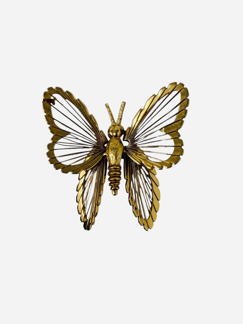 Vintage Monet Spinneret Butterfly Brooch/Book Piece Gold Tone Pin